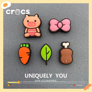 Crocs jibbitz ตัวติดรองเท้า ลายการ์ตูน ประดับโบว์