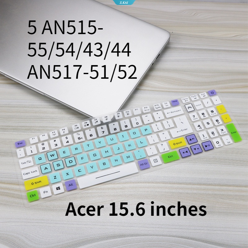 แผ่นฟิล์มซิลิโคน ป้องกันฝุ่น สําหรับแป้นพิมพ์แล็ปท็อป 15.6 Acer Asus Acer Aspire Nitro 5 AN515-55 54 43 44 AN517-51 52 1 ชิ้น [ZK]