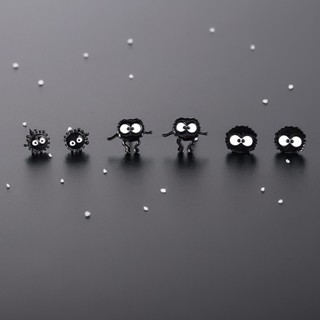 6pcs Set Cute Little Coal Ball Earrings 2023 New Fashion Personality Ins Minority Design Interesting Earrings Sleeping Earrings Female Summer