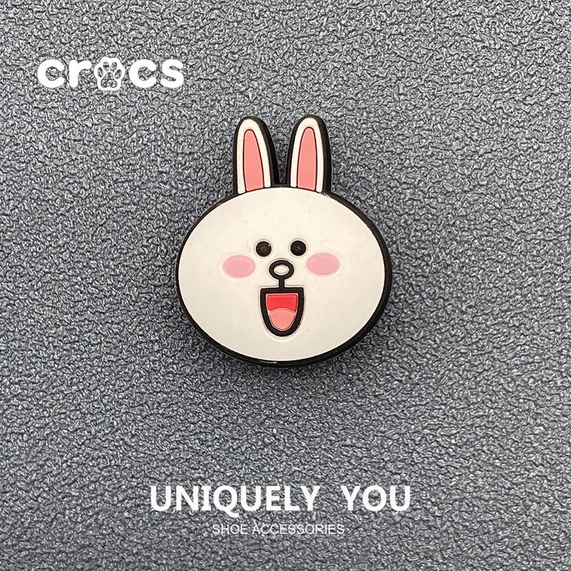 Crocs jibbitz charms line friends ตัวติดรองเท้าแฟชั่น ลายการ์ตูน สีน้ําตาลโคนี่ แซลลี่