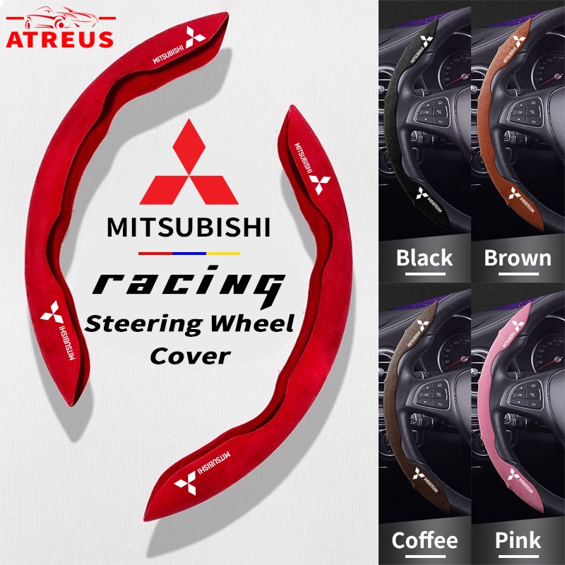 Mitsubishi เคสหุ้มพวงมาลัย หุ้มพวงมาลัย กันลื่น ดูดซับเหงื่อ สําหรับ Lancer EX Xpander Grandis Attrage Mirage ASX High Performance Steering Wheel Cover