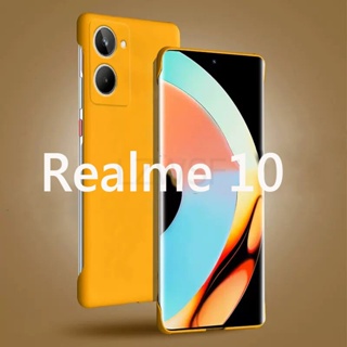 เคสโทรศัพท์มือถือ PC แข็ง ผิวด้าน ไร้กรอบ กันกระแทก สําหรับ Realme 10 Pro Plus Realme10ProPlus+ 5G