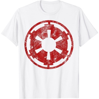 เสื้อยืดแขนสั้นStar Wars Vintage Empire Logo T-ShirtS-5XL