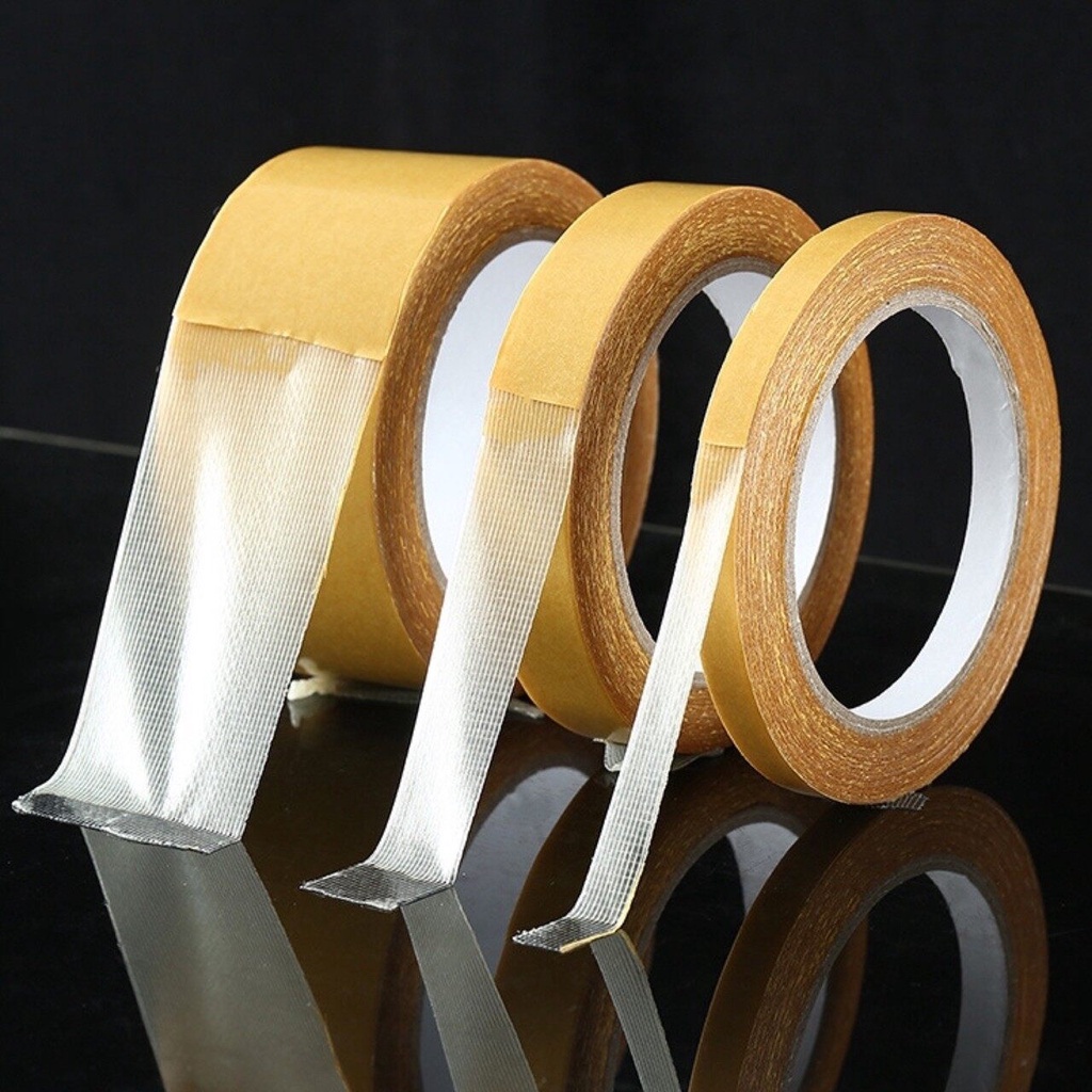 🔺 เทปติดพรม เทปกาวสองหน้า ลายเส้นใยตาข่าย ลอกออกง่าย ไม่ทิ้งคราบกาว เกรด AAA มีหลายขนาด ยาว 10 เมตร 🔺 - รูปที่ 2