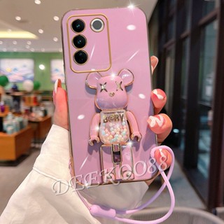 เคสโทรศัพท์มือถือ แบบนิ่ม ลายหมีน่ารัก พร้อมสายคล้อง สําหรับ VIVO V29 5G VIVOV29 2023