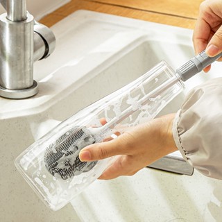 Kitchen Retractable Silicone Long Handle Wash Cup Brush Home Wash Bottle Brush Glass Cup Brush Cleaning Brush