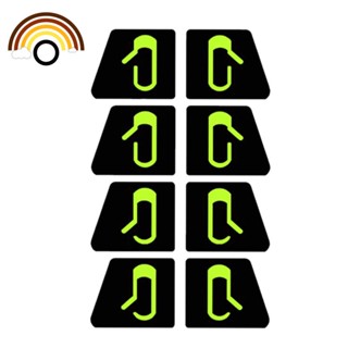 8Pcs/Set for Tesla Model 3 Car Door Open Exit Sticker Luminous Button Sticker Kit