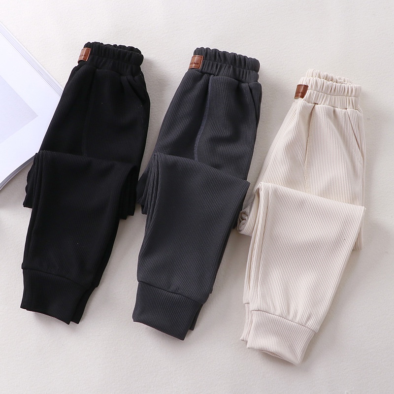 [ML] กางเกงขายาวลําลอง ขนาดใหญ่ 90-150 ซม. สีพื้น เข้ากับทุกการแต่งกาย แฟชั่นฤดูใบไม้ผลิ และฤดูใบไม้ร่วง สําหรับเด็กผู้ชาย และเด็กผู้หญิง