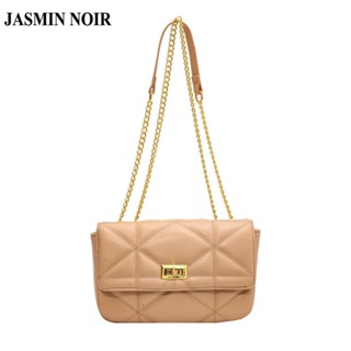 Jasmin NOIR กระเป๋าสะพายไหล่ ลายสก๊อต แต่งสายโซ่คล้อง สไตล์เรโทร สําหรับผู้หญิง