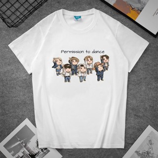 เสื้อยืด❤️ BTS ARMY Permission to Dance official Loose T-shirt XXS-XXL ขนาด: S-4XL