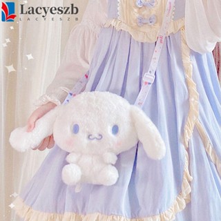 Lacyeszb Lolita กระเป๋าสะพายไหล่ ผ้ากํามะหยี่ขนนิ่ม เหมาะกับการพกพาเดินทาง เดินทาง เครื่องแบบ JK ของขวัญ ของเล่น Cinnamoroll สําหรับผู้หญิง