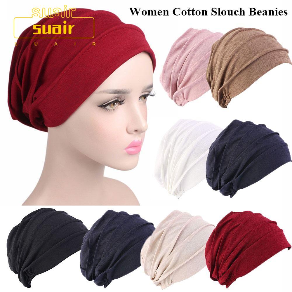 Suair หมวกฮิญาบ ผ้าฝ้าย 8 สี สําหรับผู้หญิง