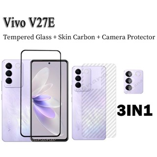 ฟิล์มกระจกนิรภัยกันรอยหน้าจอ แบบเต็มจอ สําหรับ Vivo V27e V25 V25e V23 V23e Y76 Y22s Y35 Y16 Y02S Y15s Y15A Y33s Y12A Y12s Y72 5G V21e V21