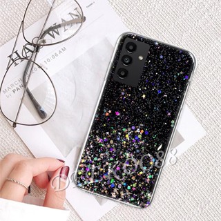 ใหม่ เคสโทรศัพท์มือถือ ซิลิโคนนิ่ม TPU ใส บาง ลายกลิตเตอร์ สําหรับ Samsung Galaxy A14 A34 A54 A04e LTE 5G 4G 2023 Redmi12C A54 A34