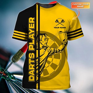 เสื้อยืดแขนสั้น พิมพ์ลาย Name Dart Sublimation Dart 3 มิติ สําหรับผู้ชาย และผู้หญิง