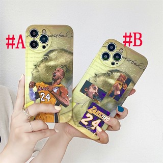 เคสซิลิโคน สำหรับ ไอโฟน iPhone 14 Pro Max iPhone 13 Pro Max iPhone 12 Pro Max iPhone 11 Fashion Cartoon LAKERS เลเกอร์ส 24 Kobe โคเบะ Soft Silicone Case