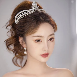 ใหม่ มงกุฎคาดศีรษะ มงกุฎ อินเทรนด์ สําหรับเจ้าสาว งานแต่งงาน งานพรอม งานเลี้ยงวันเกิด