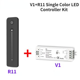 สวิตช์หรี่ไฟ Led ไร้สาย RF 12V 5V 24V 36V 8A PWM พร้อม 1zone 2.4G ปรับความสว่างได้ สําหรับแถบสีเดียว