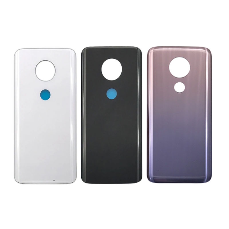 แบตเตอรี่สําหรับ Motorola Moto G7 Power ด้านหลังประตูฝาครอบกรณีแก้ว XT1955 6.2 "; เปลี่ยนคุณภาพสูง