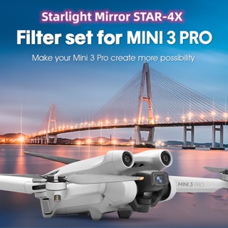 ฟิลเตอร์เลนส์กล้องโพลาไรเซอร์ ไล่โทนสี อุปกรณ์เสริม สําหรับโดรน DJI Mini 3 Pro STAR-4X