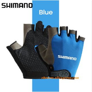 Shimano ถุงมือครึ่งนิ้ว กันลื่น เหมาะกับใส่เข้ายิม ฟิตเนส ตกปลา สําหรับผู้หญิง และผู้ชาย