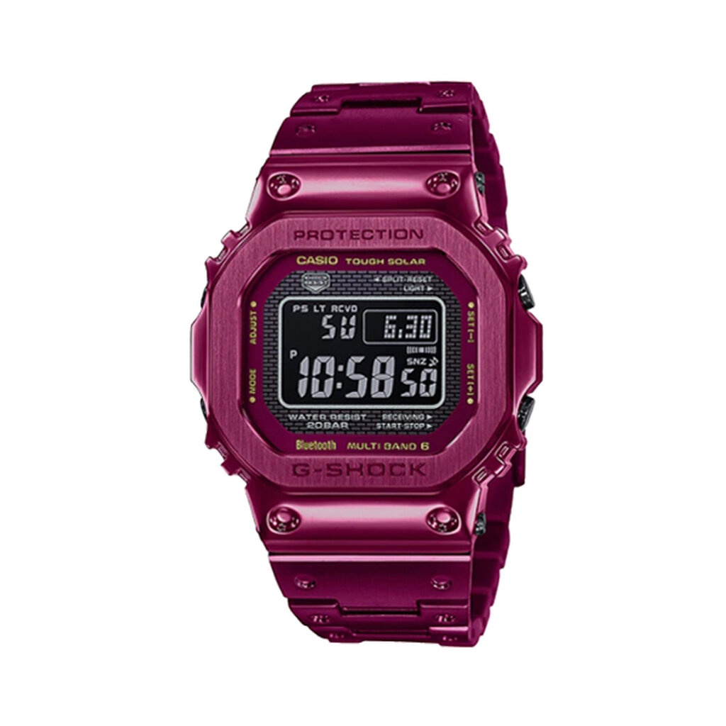 CASIO G-SHOCK พร้อมส่ง นาฬิกาข้อมือ นาฬิกากันน้ำ นาฬิกาของแท้ ประกันศูนย์ CMG 1 ปี ผ่อน0%รุ่น GMW-B5000RD-4D นาฬิกาสีแดง