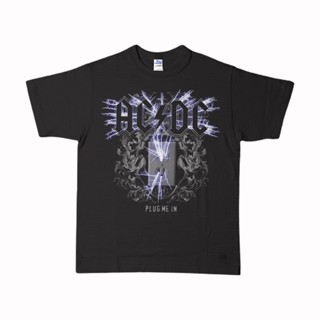 [S-5XL]เสื้อยืด พิมพ์ลายเพลง ACDC PLUG ME IN BAND METAL