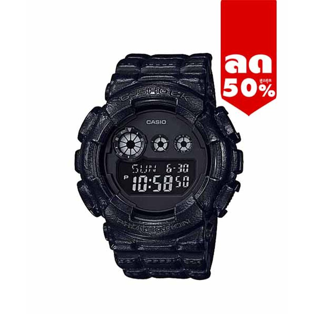 Casio G-Shock GD-120BT-1 นาฬิกาดิจิตอลผู้ชาย สายเรซิ่น สีดำ ทนทานกันน้ำ 200 เมตร