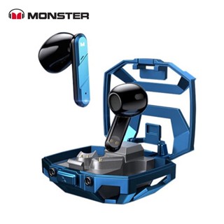 Monster XKT09 หูฟังเล่นเกมไร้สาย บลูทูธ 5.2 TWS เสียงเบส โหมดคู่ สแตนด์บายนาน 300mAh