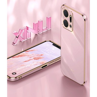 เคสโทรศัพท์มือถือ ซิลิโคนนิ่ม กันกระแทก ขอบตรง สําหรับ honor X7A 5G 2023