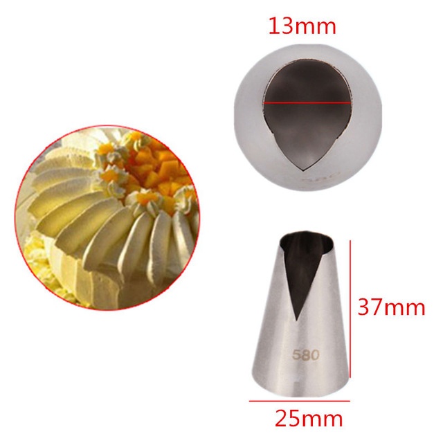 580s#580#686 หัวฉีดไอซิ่ง สําหรับตกแต่งเค้ก เกี๊ยว ครีมตกแต่ง - รูปที่ 6