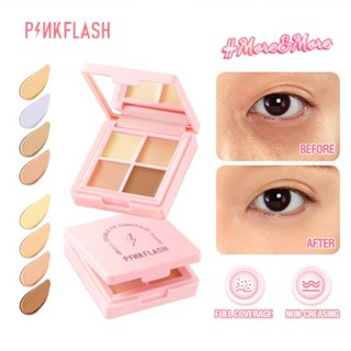 Pinkflash พาเลทคอนซีลเลอร์ ปกปิดเต็มรูปแบบ น้ําหนักเบา ให้ความชุ่มชื้น ติดทนนาน กันน้ํา