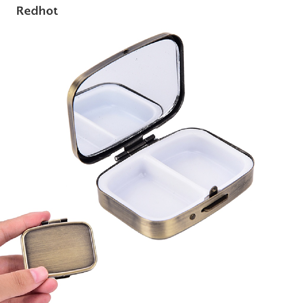 <Redhot> 1x โลหะ ยา กล่อง ยา ออแกไนเซอร์ ภาชนะ เครื่องประดับ เคส ที่เก็บ ลดราคา