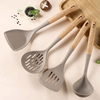 HERA ชุดเครื่องครัว ตะหลิว ทัพพี กระบวย ไม้พายซิลิโคน เครื่องครัว Silicone Kitchenware Utensils Set Turner Spatula Dipper Cooking Tools