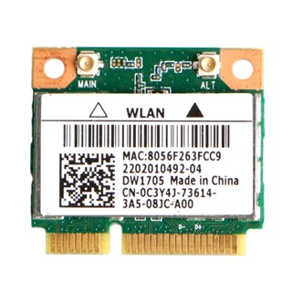 R* อะแดปเตอร์การ์ด PCI-e Mini PCI Wifi QCWB335 CN-0C3Y4J สําหรับ Dell DW1705