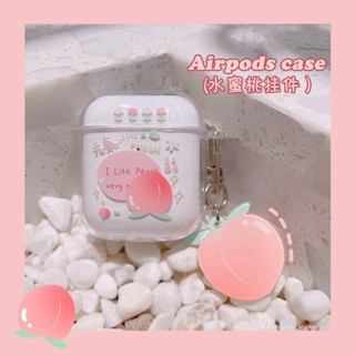 เคสหูฟังบลูทูธ ลายพีช สไตล์ใหม่ สําหรับ airpods 3 1 2 PRO2 3 2