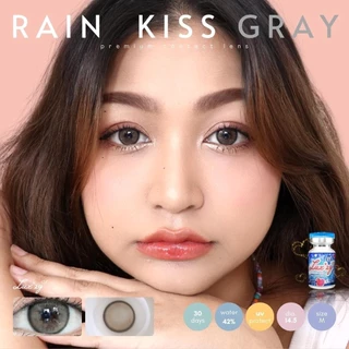 🔥คอนแทคเลนส์✨ขนาดกลาง✨Brown/Gray✨ Rain Kiss (Luxzylens)