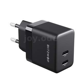 BlitzWolf® BW-S22 Mini PD 35W GaN Wall Charger Dual Type-C Ports QC3.0 Fast Charging EU Plug Adapter