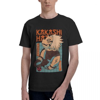 [S-5XL] เสื้อเชิ้ตชาย Bandai Naruto Anbu Kakashi เสื้อยืดแมนเนน 100% Katoen Nieuwigheid เสื้อยืด O Hals ญี่ปุ่นอะนิเมะเส