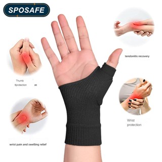 Sposafe สปิก้านิ้วหัวแม่มือ บรรเทาอาการปวดข้อมือ และอาการบวม ระบายอากาศ 1 คู่