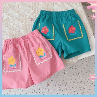 Girls pure cotton shorts Korean style fresh Childrens loose breathable summer hot pants childrens all-match casual pants trendy