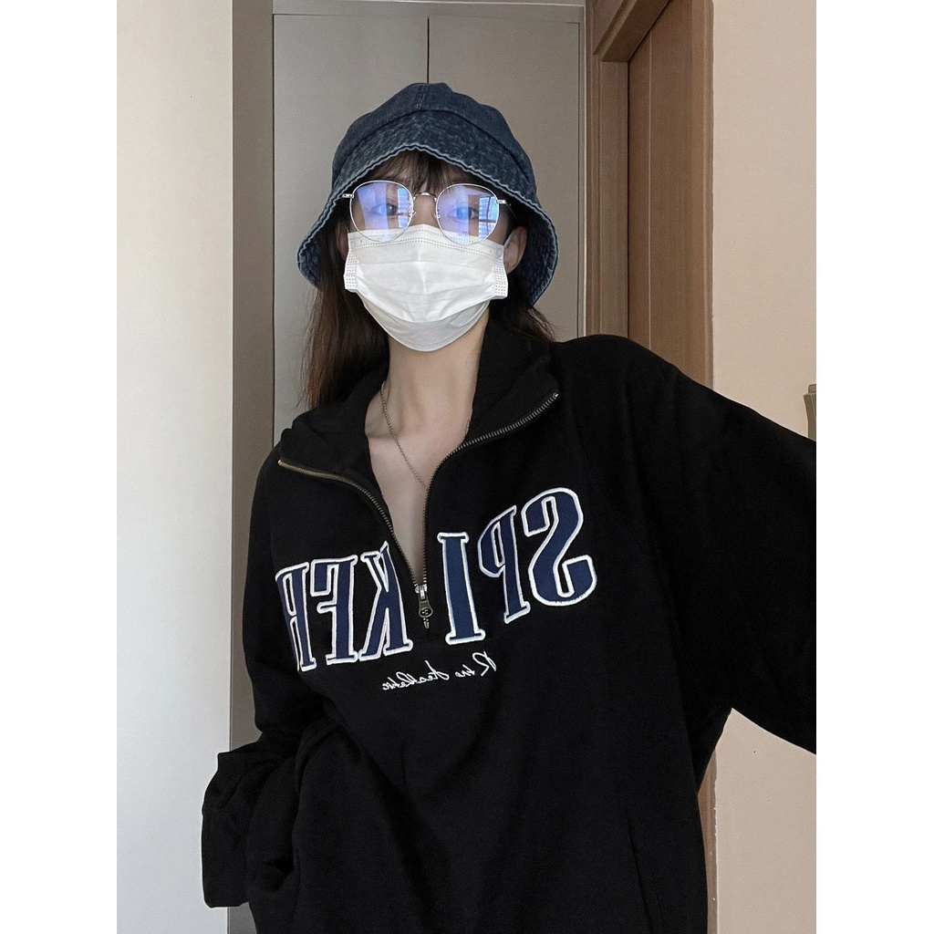 ส่งไวจากไทย TAYCEN เสื้อสเวตเตอร์ เย็บปักถักร้อย แขนยาว สไตล์เกาหลี โอเวอร์ไซซ์ สำหรับผู้หญิง