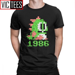 tshirtเสื้อยืดคอกลมฤดูร้อนเสื้อยืด ผ้าฝ้าย พิมพ์ลาย Bubble Bobble 1986 100% สไตล์ญี่ปุ่น สําหรับผู้ชายSto4XL_03