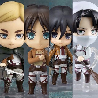 โมเดลฟิกเกอร์ อนิเมะ Attack on Titan Nendoroid Levi 390 Eren Jaeger 375 Mikasa 365 Erwin Smith 775