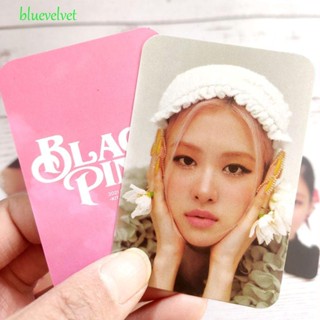 Bluevelvet โปสการ์ดโลโม่ LISA JENNIE ROSE LISA สีชมพู เหมาะกับของขวัญ แฟชั่นสําหรับแฟนคลับ