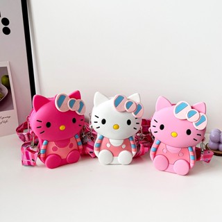 Hello.kitty กระเป๋าสะพายไหล่ กระเป๋าสตางค์ กระเป๋าเมสเซนเจอร์ กระเป๋าใส่เหรียญ ขนาดเล็ก ลายแมวเมโลดี้ น่ารัก แฟชั่นเจ้าหญิง สําหรับเด็กผู้หญิง