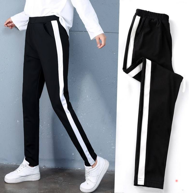 Plus ขนาด S-3XL ยาว Jogger กางเกงกีฬาผู้หญิงสไตล์เกาหลีสีดําเหงื่อ Joger Casual เดินป่า Jogging ผู้หญิง Plus ขนาดสุภาพสตรีกางเกง