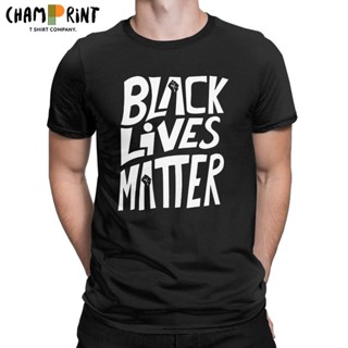 เสื้อยืดผ้าฝ้าย 100% คอกลม พิมพ์ลาย Lives Matter Deo Art Equality สีดํา สไตล์วินเทจ สําหรับผู้ชายS-5XL