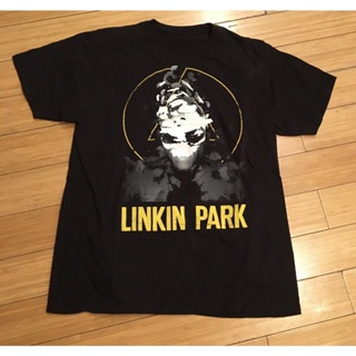 เสื้อยืดแขนสั้นLinkin Park เสื้อยืดผู้ชายสีดำขนาดใหญ่2012เกาะเบย์ซีดจางจากดวงอาทิตย์S-5XL