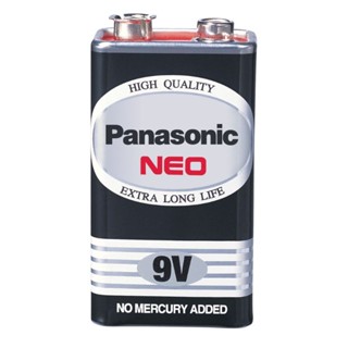 ⚡ถ่านไฟฉาย 9V (ถ่าน9โวลล์)ก้อนสี่เหลี่ยม Panasonic NEO สีดำ พลังแรงพิเศษ ถ่าน